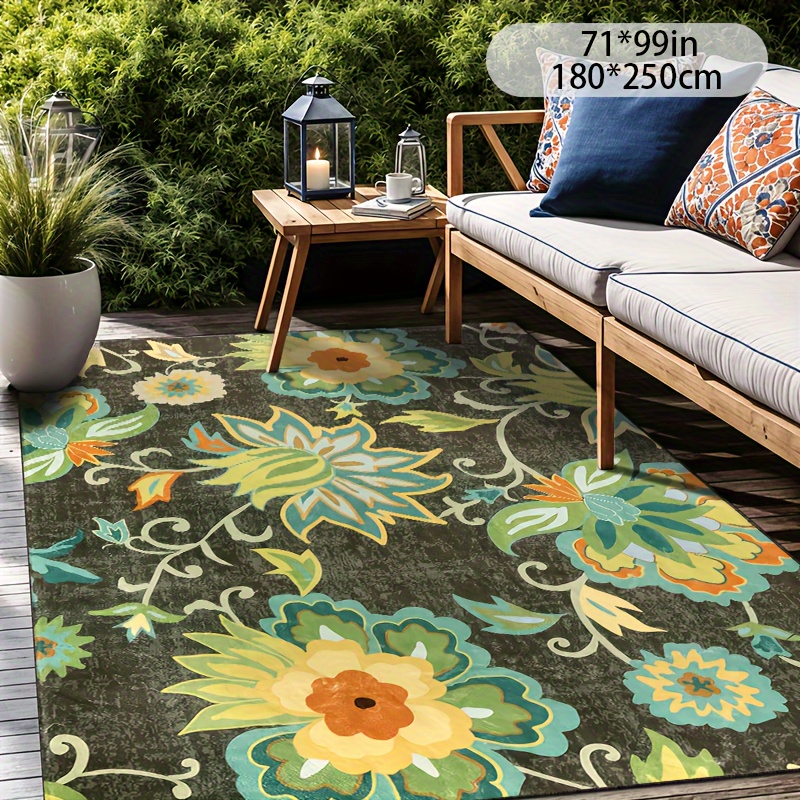 Green Floral Outdoor Rug - Non-slip, Machine Washable, Patio, Garden, Living Room & More
Green Floral Outdoor Rug - Non-slip, Machine Washable, Patio, Garden, Living Room & More