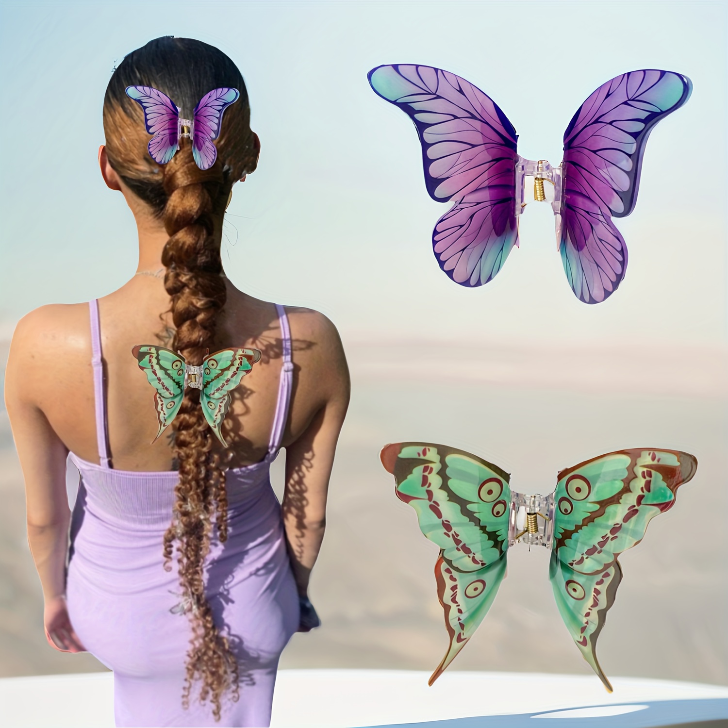 Y2k-inspired Large Butterfly Hair Claw - Vintage Acrylic, Strong Grip For Women & Girls, Perfect For Halloween
Y2k-inspired Large Butterfly Hair Claw - Vintage Acrylic, Strong Grip For Women & Girls, Perfect For Halloween