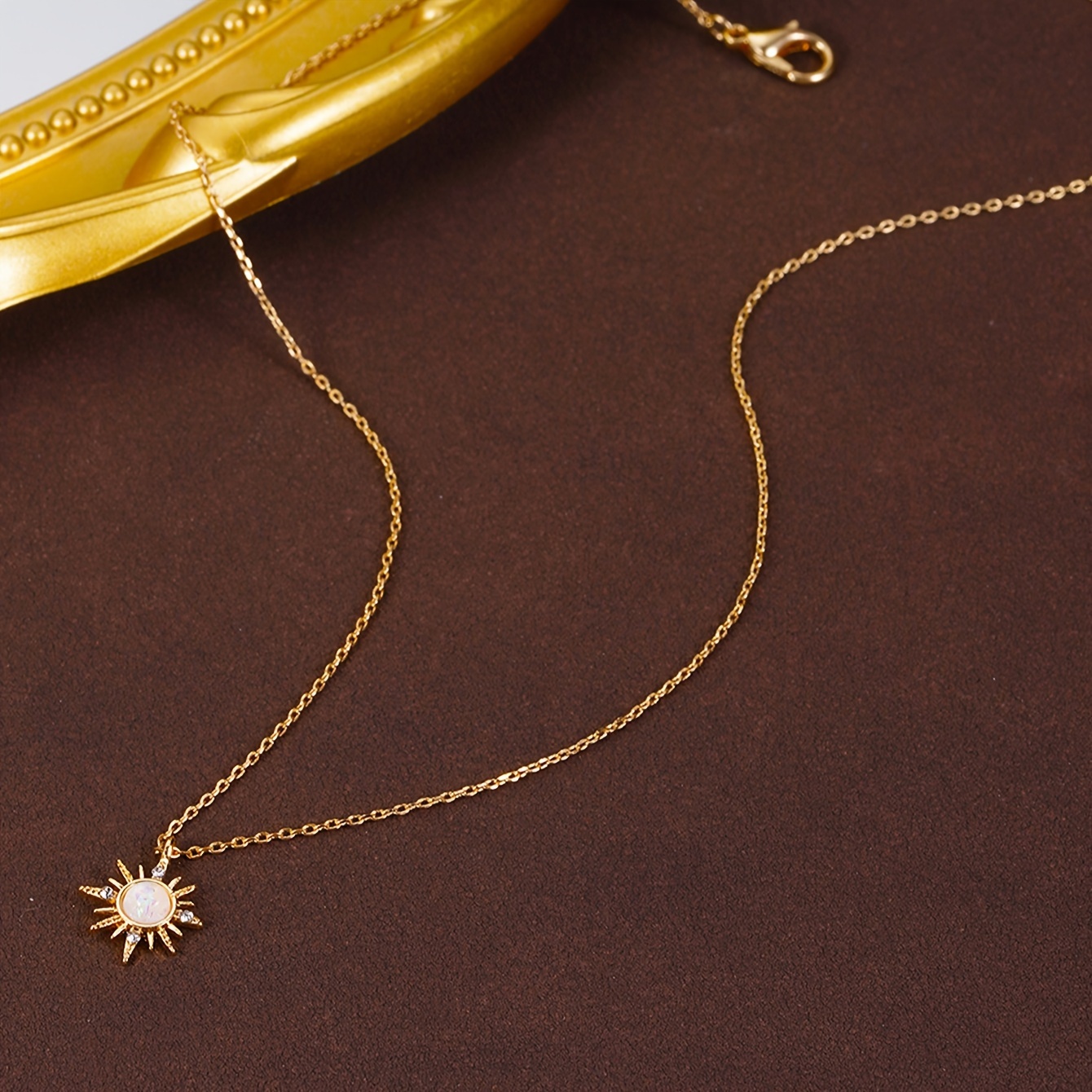 Elegant 18k Golden Plated Copper Pendant Necklace With Rhinestone , For Daily & Vacation Wear, Ideal For Back To School & Graduation Gifts
Elegant 18k Golden Plated Copper Pendant Necklace With Rhinestone , For Daily & Vacation Wear, Ideal For Back To School & Graduation Gifts