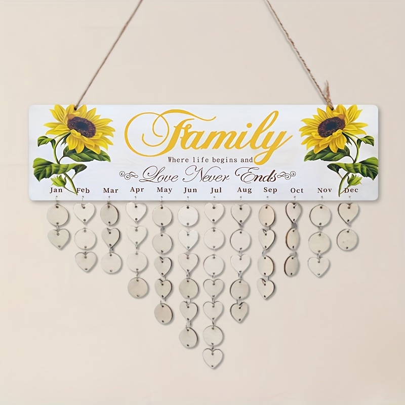 1pc Wooden New Calendar Home Decorative Pendant Birthday Party Pendant Creative Handmade Hanging Calendar Crafts
1pc Wooden New Calendar Home Decorative Pendant Birthday Party Pendant Creative Handmade Hanging Calendar Crafts