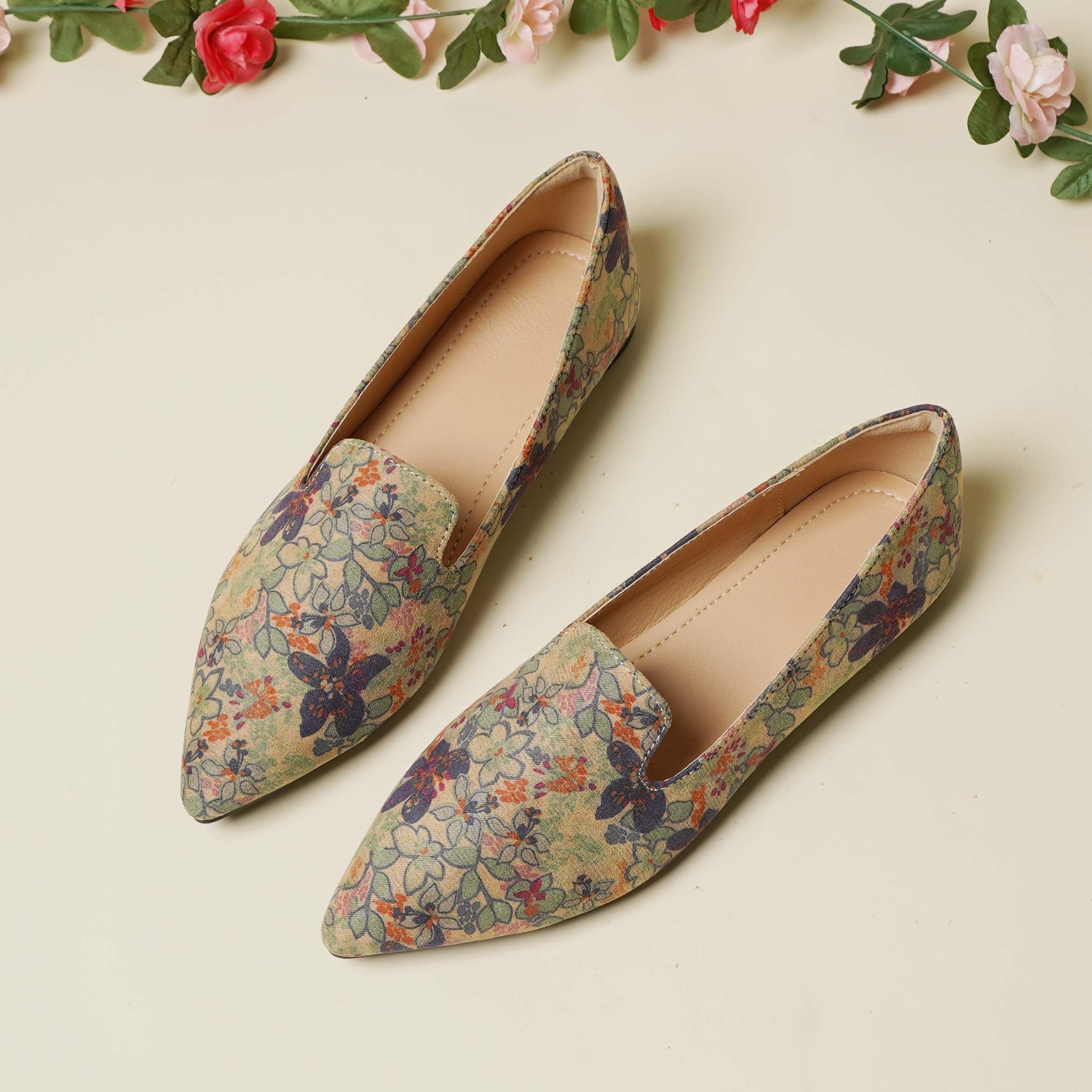 Women's Flower Pattern Flat Shoes, Casual Point Toe Slip On Shoes, Lightweight & Comfortable Shoes
Women's Flower Pattern Flat Shoes, Casual Point Toe Slip On Shoes, Lightweight & Comfortable Shoes