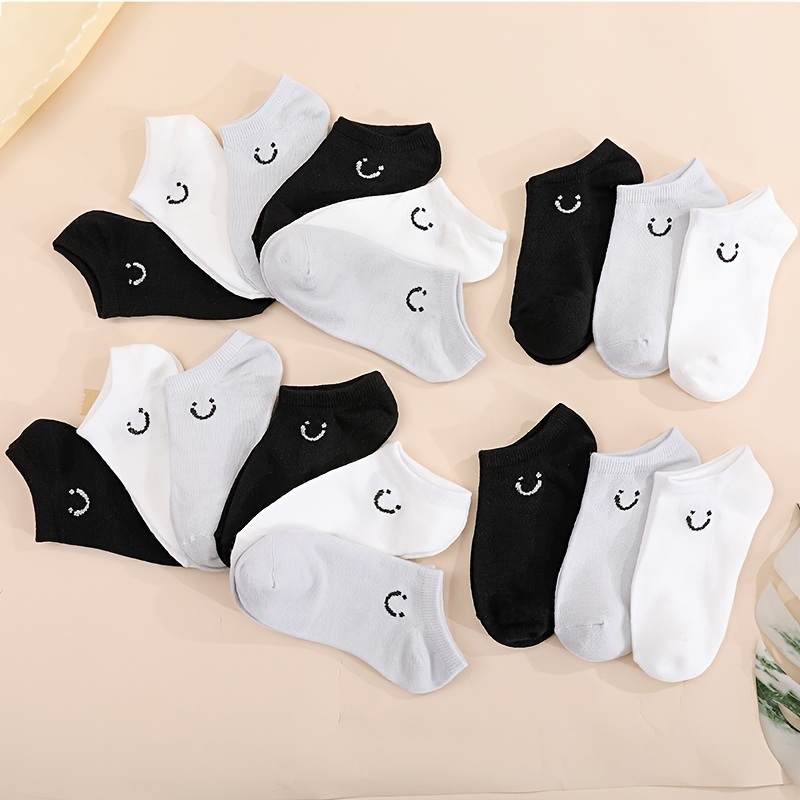 18pairs Girl's Smiling Face Pattern No Show Socks - Comfy Breathable Soft & Elastic Socks, Girls's Hosiery
18pairs Girl's Smiling Face Pattern No Show Socks - Comfy Breathable Soft & Elastic Socks, Girls's Hosiery