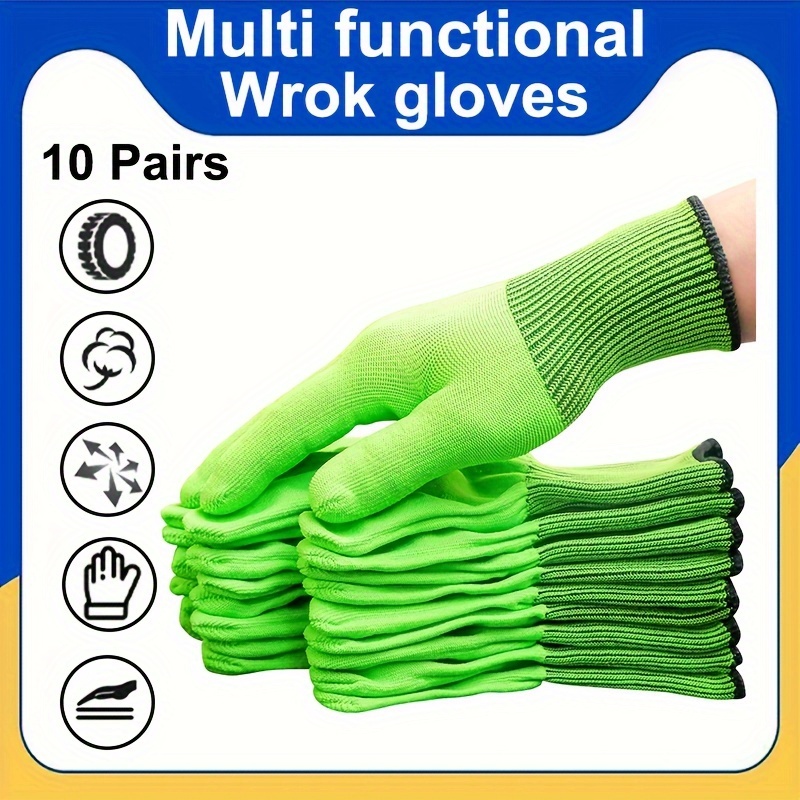10 Pairs 13-gauge Polyester Knit Work Gloves, & Breathable, Lightweight & Flexible, & Nylon-free, For Garden, Industrial, Household, , And Cleaning Use
10 Pairs 13-gauge Polyester Knit Work Gloves, & Breathable, Lightweight & Flexible, & Nylon-free, For Garden, Industrial, Household, , And Cleaning Use