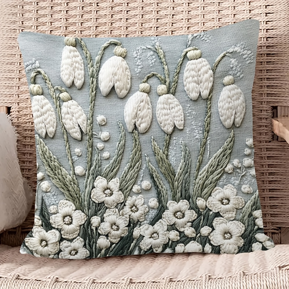 1pc Vintage Embroidered Design Short Plush Pillow Cover, Double-sided, Machine Washable, Zipper Closure, Polyester Decorative Throw Pillowcase For Sofa And Bed, 18x18 Inch - No Insert Included
1pc Vintage Embroidered Design Short Plush Pillow Cover, Double-sided, Machine Washable, Zipper Closure, Polyester Decorative Throw Pillowcase For Sofa And Bed, 18x18 Inch - No Insert Included