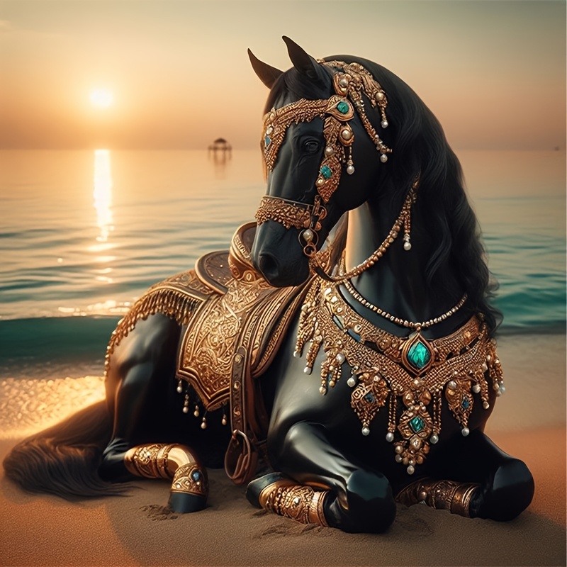 Kit de peinture diamant 5D, cheval arabe de luxe avec des bijoux, ensemble complet de peinture diamant rond, 19,68x19,68 pouces, toile, pour la décoration murale de , cadeau artisanal
Kit de peinture diamant 5D, cheval arabe de luxe avec des bijoux, ensemble complet de peinture diamant rond, 19,68x19,68 pouces, toile, pour la décoration murale de , cadeau artisanal