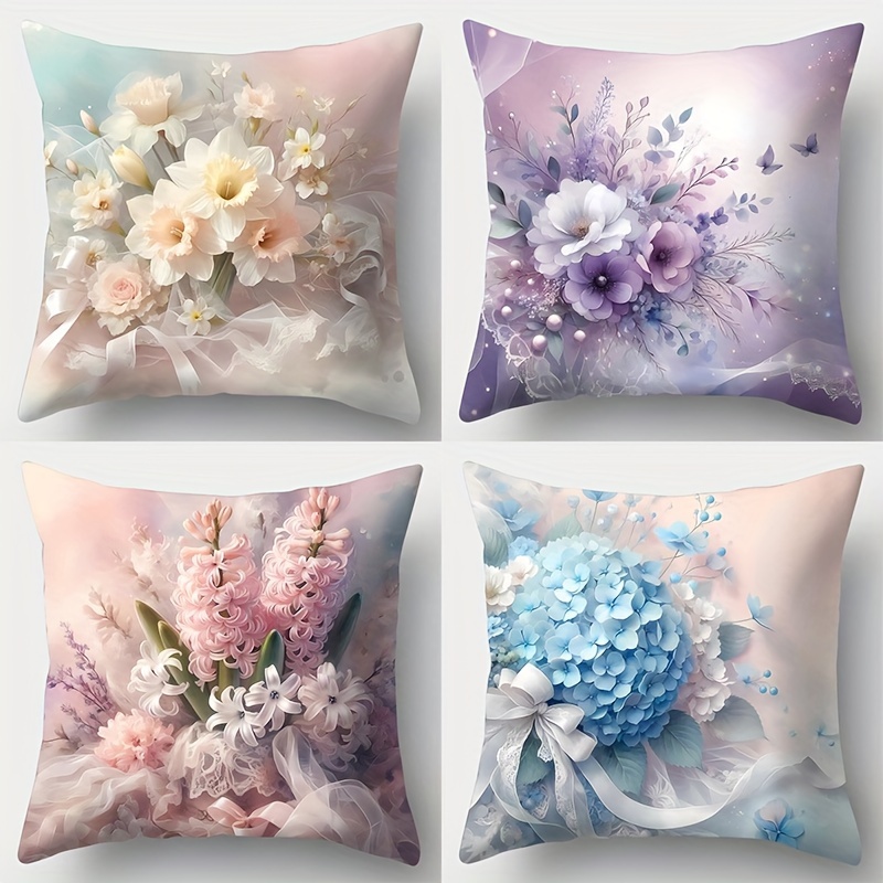 4pcs Watercolor Flower Pillowcases - 4 And Color Schemes, Pillowcases, Used For Home Office Sofa Decoration - 18 X 18 Inches ( Excluding Pillow Inserts) - Elegant And Stylish Decorative Cushion Covers
4pcs Watercolor Flower Pillowcases - 4 And Color Schemes, Pillowcases, Used For Home Office Sofa Decoration - 18 X 18 Inches ( Excluding Pillow Inserts) - Elegant And Stylish Decorative Cushion Covers