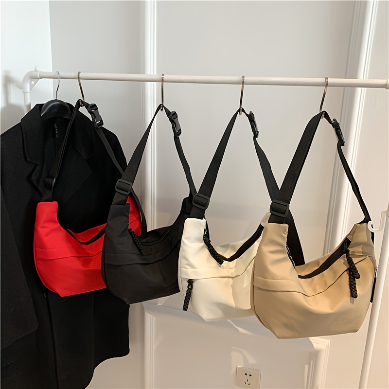 Casual Minimalist Crescent Zipper Shoulder Bag, All-match Classic Handbag For Daily Use, Unisex Handbag
Casual Minimalist Crescent Zipper Shoulder Bag, All-match Classic Handbag For Daily Use, Unisex Handbag