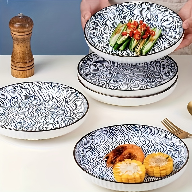 Set Of 4 Vintage Japanese-inspired Ceramic Serving Plates - Round, High-temperature Resistant For Dining & Decor
Set Of 4 Vintage Japanese-inspired Ceramic Serving Plates - Round, High-temperature Resistant For Dining & Decor
