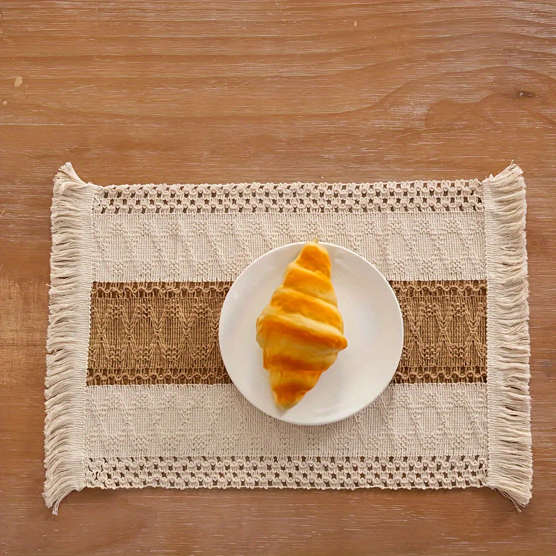 2/4/6 Pcs, Boho Style Placemats - Light Luxury Table Mats For Nordic Style Home Decoration 
2/4/6 Pcs, Boho Style Placemats - Light Luxury Table Mats For Nordic Style Home Decoration