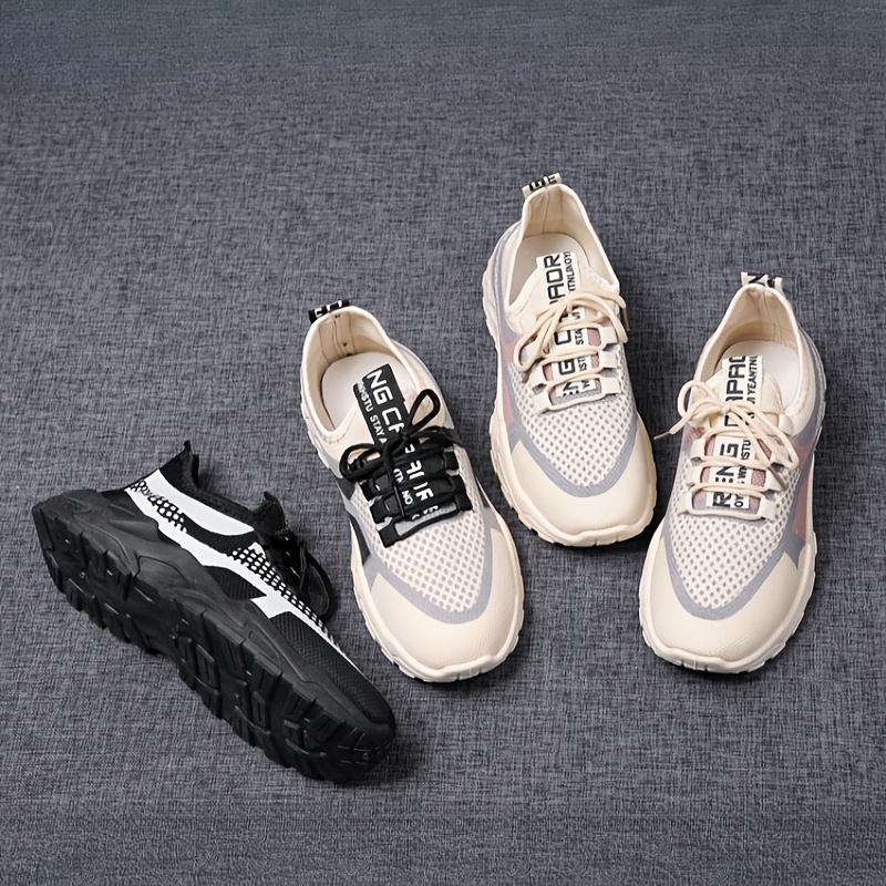 Women's Breathable Mesh Sneakers - Casual Lace-up Dad Shoes, Low Top Athletic & Footwear With For Spring And Summer, Breathable Sneakers | Trendy Dad Shoes | Mesh Fabric Upper
Women's Breathable Mesh Sneakers - Casual Lace-up Dad Shoes, Low Top Athletic & Footwear With For Spring And Summer, Breathable Sneakers | Trendy Dad Shoes | Mesh Fabric Upper