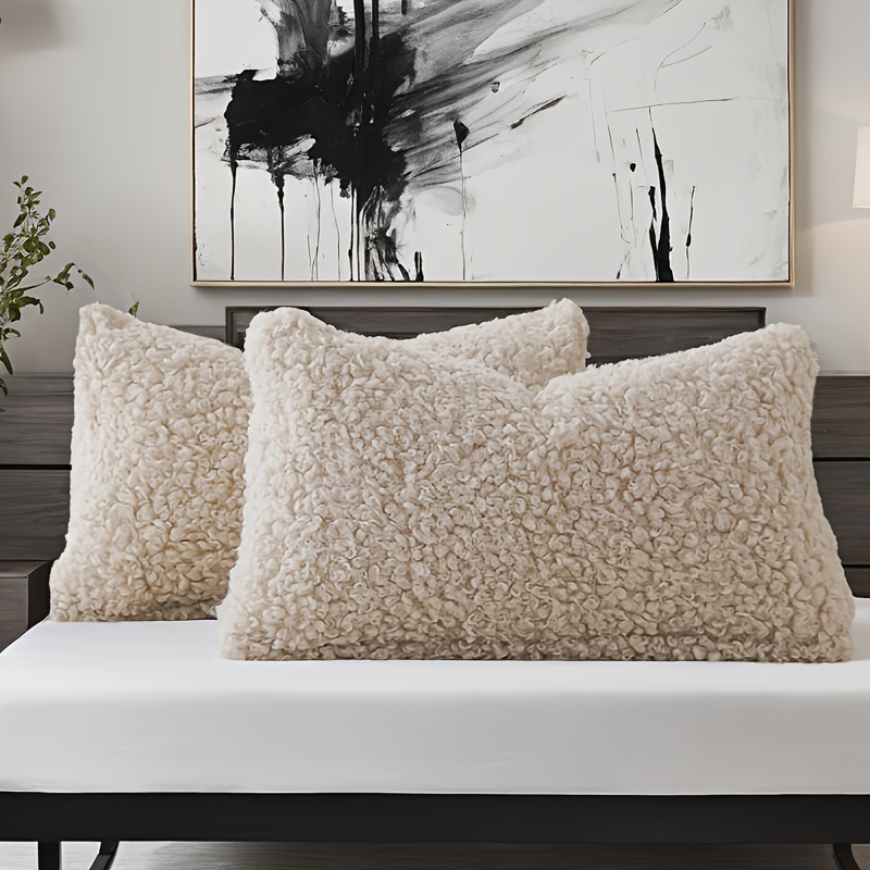 2pcs Luxury Soft Cashmere Pillow Covers - Cream, Zipper Closure, Machine Washable, Ideal For Living Room Sofa Decor, Decorative Pillows For Couch
2pcs Luxury Soft Cashmere Pillow Covers - Cream, Zipper Closure, Machine Washable, Ideal For Living Room Sofa Decor, Decorative Pillows For Couch