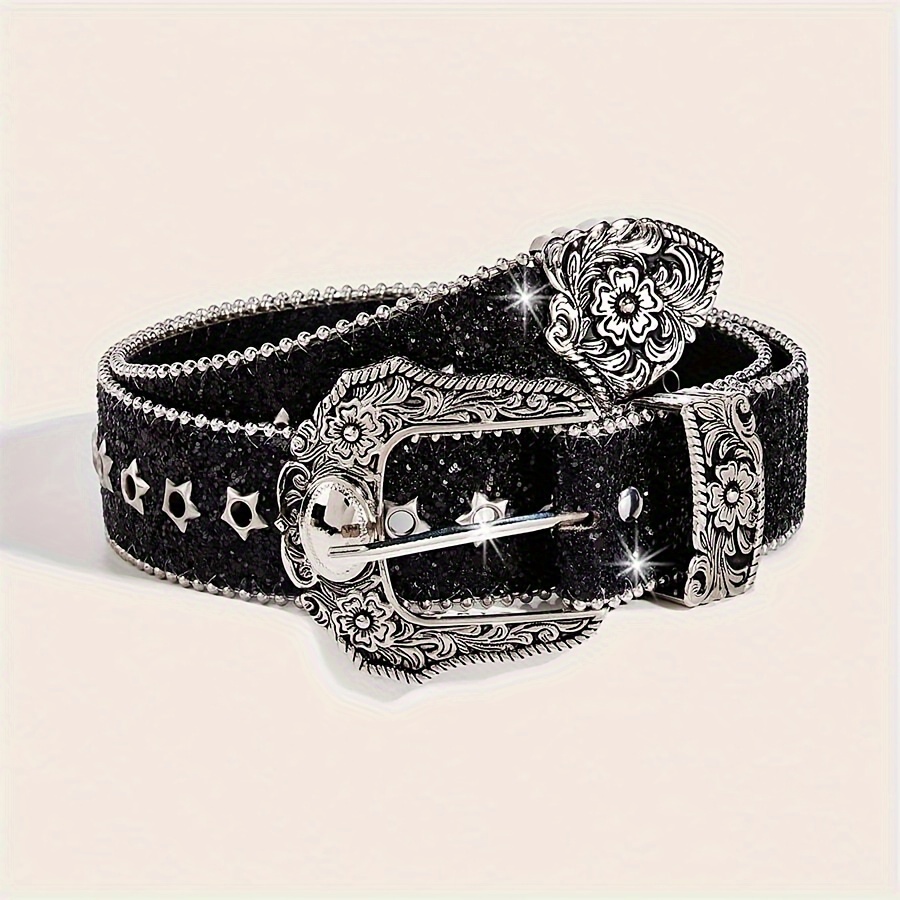 Vintage-inspired Sequin Belt With Carved - , Versatile Accessory For Everyday & Date Nights
Vintage-inspired Sequin Belt With Carved - , Versatile Accessory For Everyday & Date Nights