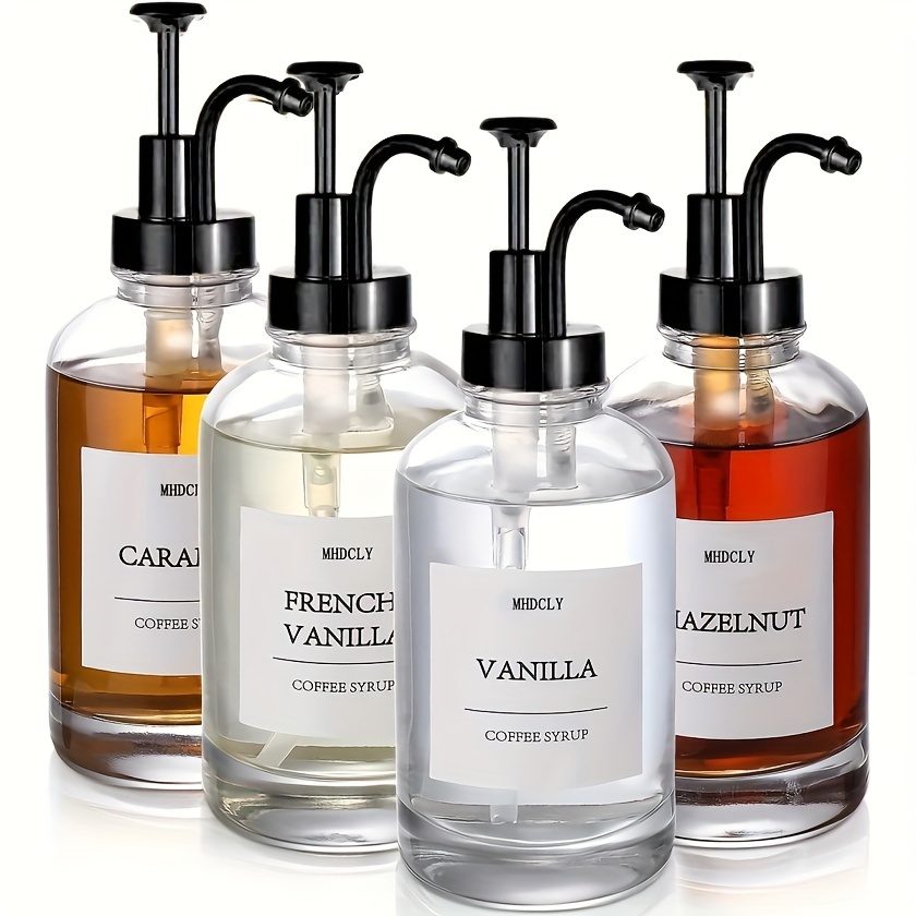 4pcs Elegant Glass Pump Dispenser Bottles - Ideal For Maple Syrup, Fruit , & More - Bpa-free, Hand Wash Only, Coffee, Salad Dressing & Liquid Condiments - Great For Christmas & Halloween Gifts
4pcs Elegant Glass Pump Dispenser Bottles - Ideal For Maple Syrup, Fruit , & More - Bpa-free, Hand Wash Only, Coffee, Salad Dressing & Liquid Condiments - Great For Christmas & Halloween Gifts