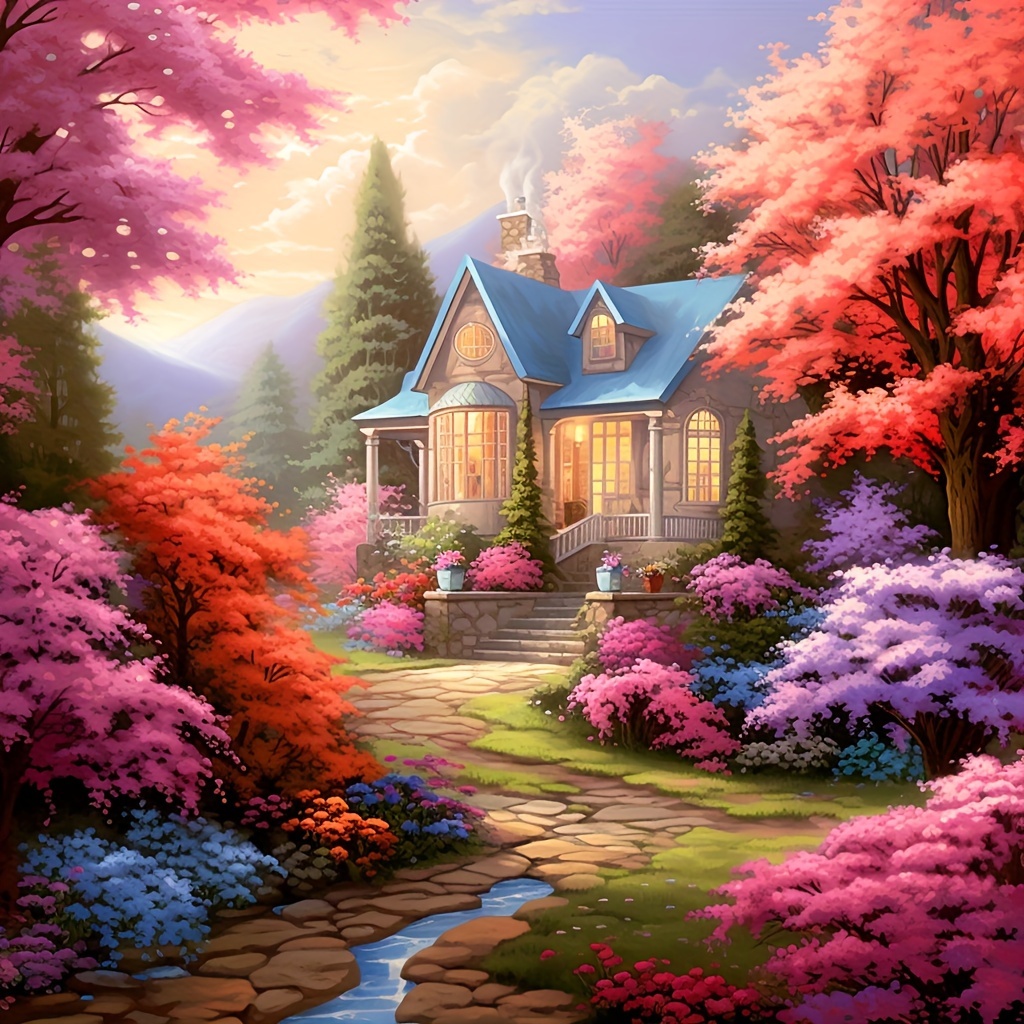 1pc Large Size 40x40cm/15.7x15.7in Without Frame Diy 5d Diamond Art Painting Beautiful House, Full Rhinestone Painting, Diamond Art Embroidery Kits, Handmade Home Room Office Wall Decor
1pc Large Size 40x40cm/15.7x15.7in Without Frame Diy 5d Diamond Art Painting Beautiful House, Full Rhinestone Painting, Diamond Art Embroidery Kits, Handmade Home Room Office Wall Decor