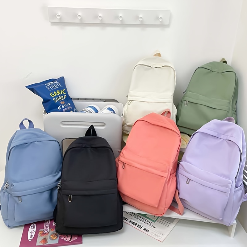Solid Color Backpack, Simple And Casual Bag With Adjustable Straps, Perfect For Travel, School, And Daily Use
Solid Color Backpack, Simple And Casual Bag With Adjustable Straps, Perfect For Travel, School, And Daily Use