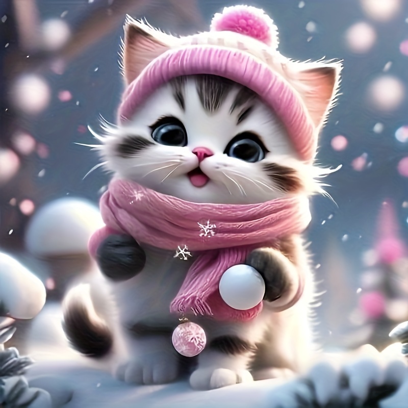 Animal Series Cat In Snow 5d Diy Diamond Art Painting, Birthday Gift Adult Diamond Art Painting Set, Home Decor Room Wall Decor 20x20cm/8x8in
Animal Series Cat In Snow 5d Diy Diamond Art Painting, Birthday Gift Adult Diamond Art Painting Set, Home Decor Room Wall Decor 20x20cm/8x8in