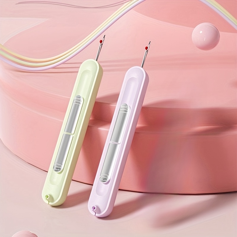 2pcs Easy Thread Sewing Tool With Automatic Needle , Built-in Cutter & Window - Light Purple/green
2pcs Easy Thread Sewing Tool With Automatic Needle , Built-in Cutter & Window - Light Purple/green