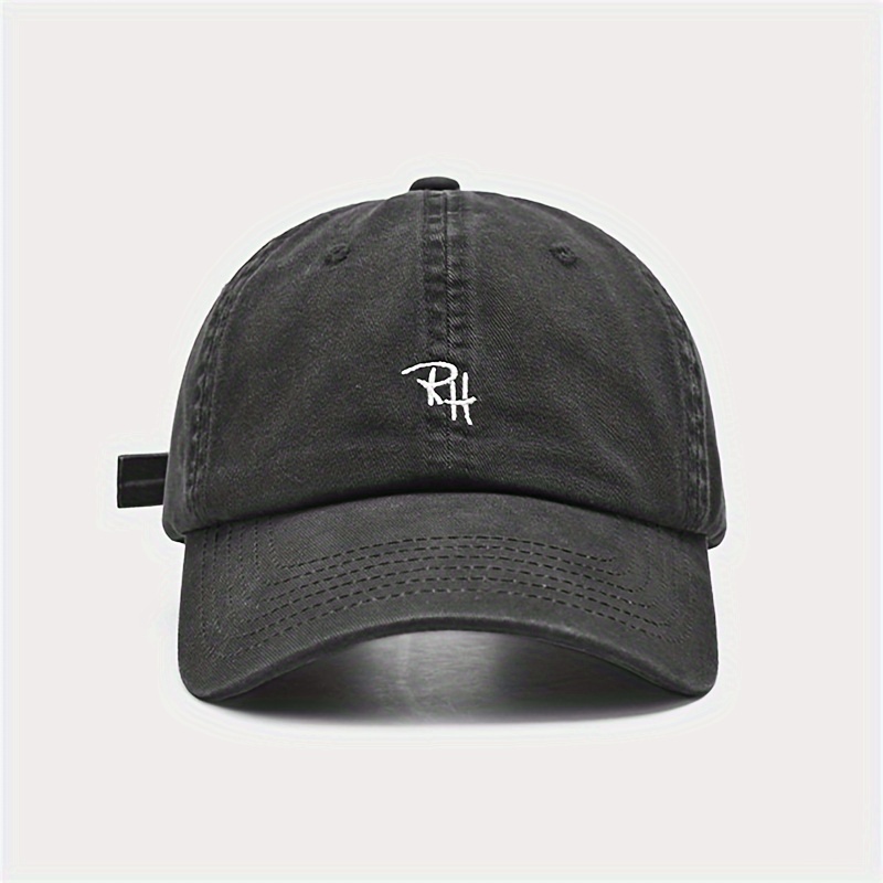 Rh Letter Baseball Cap Minimalist Solid Color Dad Hats Unisex Lightweight Versatile Cotton Peaked Cap
Rh Letter Baseball Cap Minimalist Solid Color Dad Hats Unisex Lightweight Versatile Cotton Peaked Cap