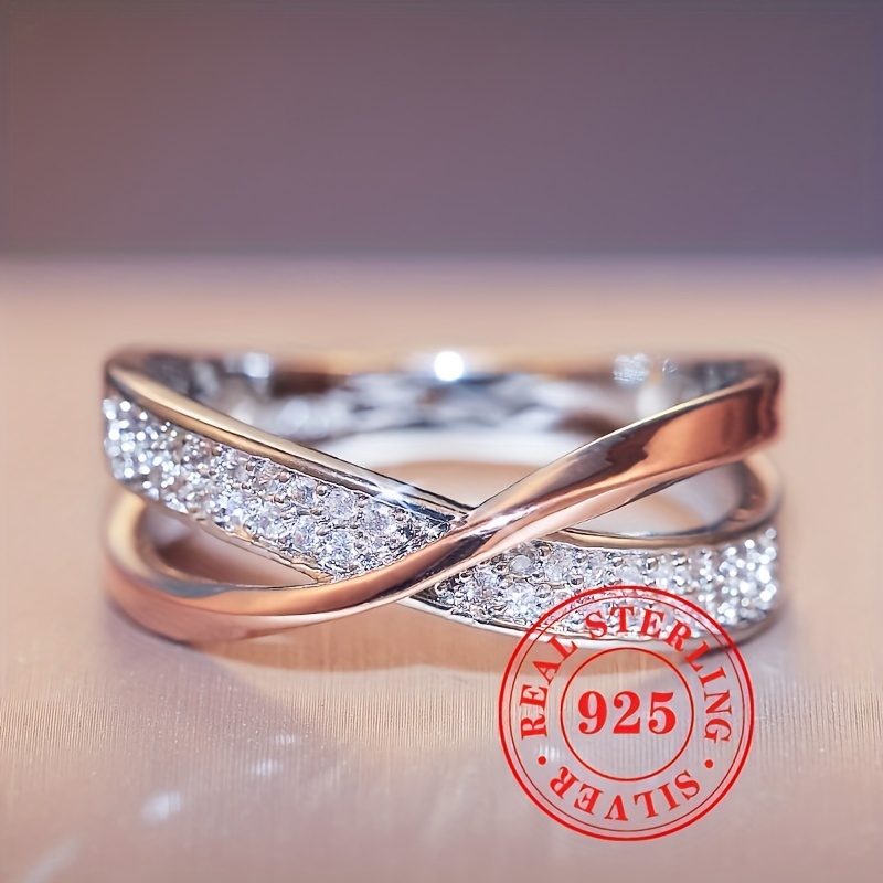 925 Sterling Silver 2 Tone Finger Ring Zirconia Ring For Women Daily Casual Party Jewelry
925 Sterling Silver 2 Tone Finger Ring Zirconia Ring For Women Daily Casual Party Jewelry