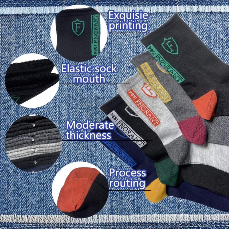 7pcs Men's Breathable Cotton- Crew Socks - , Sweat-wicking & Comfortable For Basketball & Running, Wear
7pcs Men's Breathable Cotton- Crew Socks - , Sweat-wicking & Comfortable For Basketball & Running, Wear