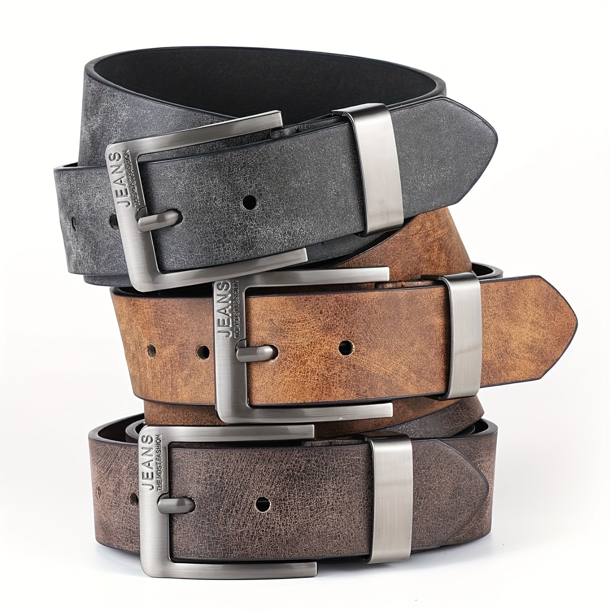 Bh Men's Leather Belts With Sleek Metal - Adjustable, Casual In Black, Dark Gray, Brown - Ideal For Casual Attire
Bh Men's Leather Belts With Sleek Metal - Adjustable, Casual In Black, Dark Gray, Brown - Ideal For Casual Attire