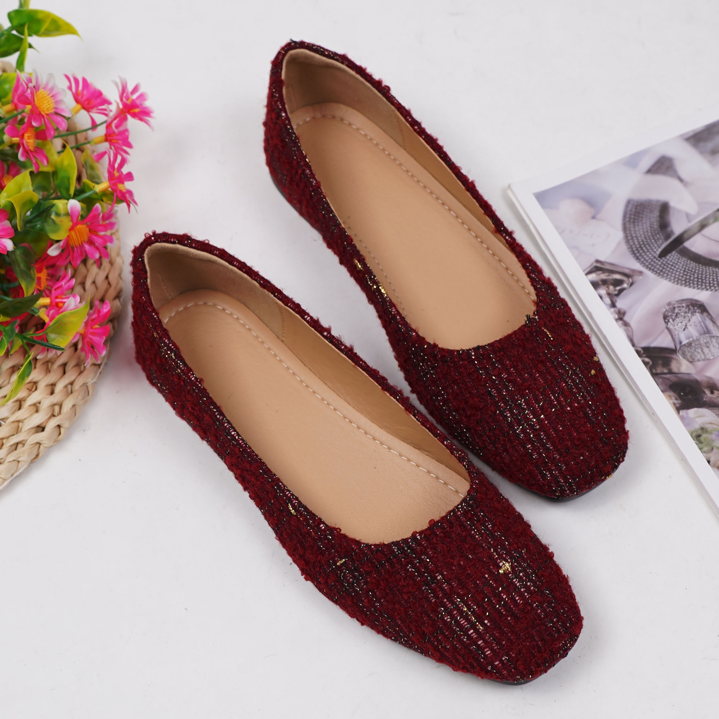 Women's Solid Color Flat Shoes, Elegant Square Toe Slip On Shoes, Lightweight & Comfortable Shoes
Women's Solid Color Flat Shoes, Elegant Square Toe Slip On Shoes, Lightweight & Comfortable Shoes