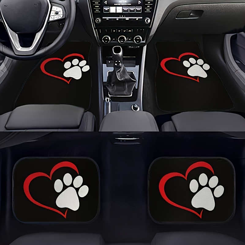 2pcs/4pcs Cartoon Dog Paw Print Car Foot Pad, Universal Anti-slip Protective Pad & Dust-proof Car Accessories For Front & Rear Seats
2pcs/4pcs Cartoon Dog Paw Print Car Foot Pad, Universal Anti-slip Protective Pad & Dust-proof Car Accessories For Front & Rear Seats