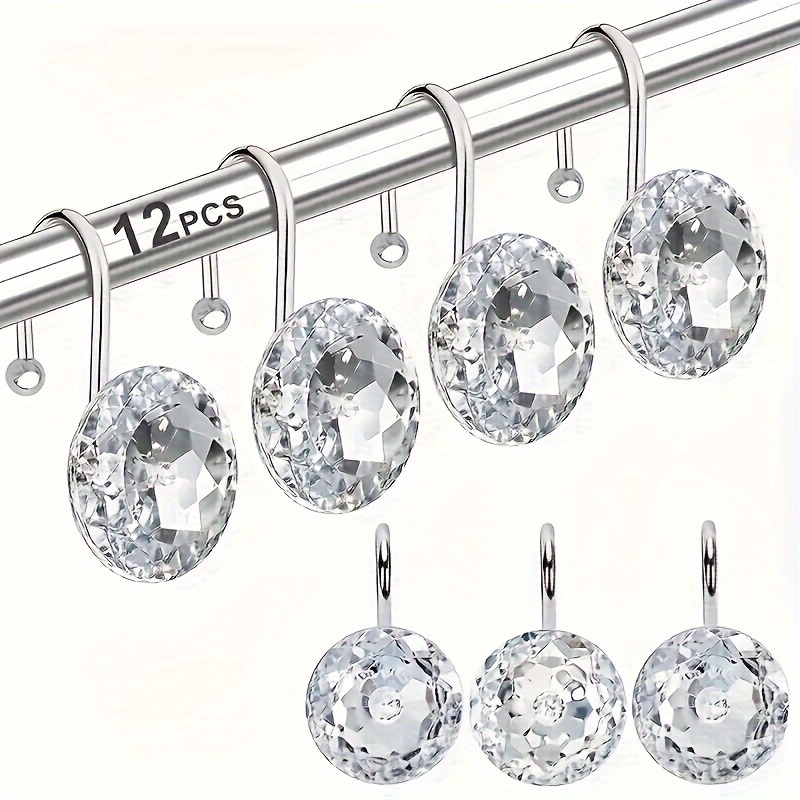 Stainless Steel 12-pack Shower Curtain Hooks, Bathroom Hooks And Shower Curtain Rings, Decorative Hooks And Rings, Bathroom Hardware
Stainless Steel 12-pack Shower Curtain Hooks, Bathroom Hooks And Shower Curtain Rings, Decorative Hooks And Rings, Bathroom Hardware