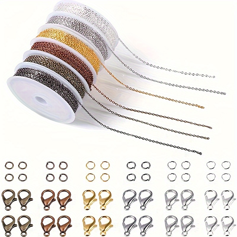 6/8pcs Jewelry Making Chain Supplies, Cable Chain For Making Necklaces Earrings Bracelets Diy Craft Kits For Adults
6/8pcs Jewelry Making Chain Supplies, Cable Chain For Making Necklaces Earrings Bracelets Diy Craft Kits For Adults