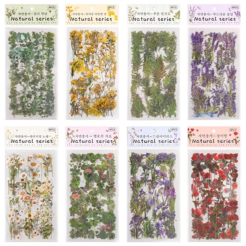 48sheets Decorative Plant And Flower Stickers - Natural Pvc Material, Retro Design, Scrapbooking And Diy Crafts (6 Sheets/pack, 8pack)
48sheets Decorative Plant And Flower Stickers - Natural Pvc Material, Retro Design, Scrapbooking And Diy Crafts (6 Sheets/pack, 8pack)