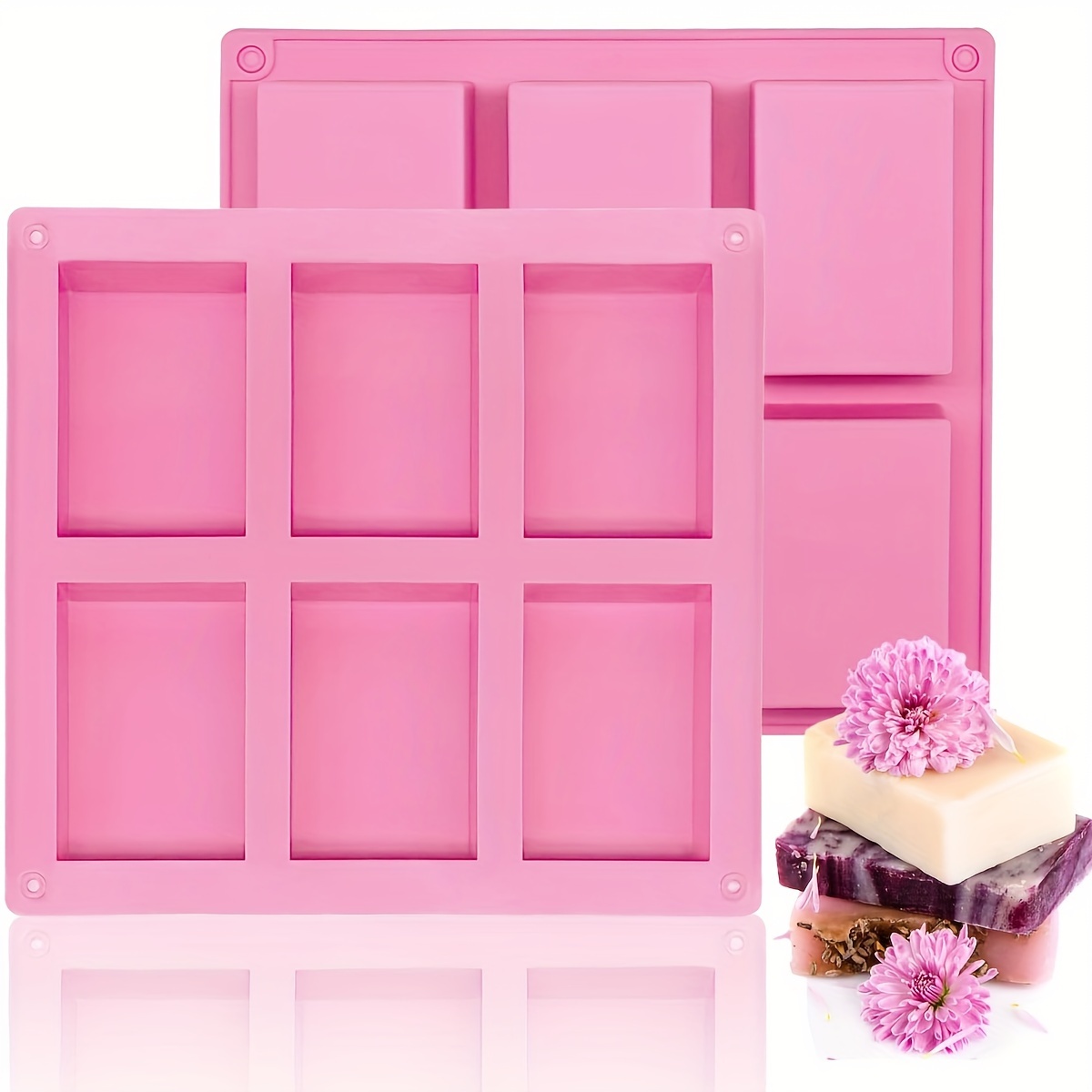 Silicone Soap Molds, 1pc 6-cavity Flexible Mold For Diy , Muffins, Brownies, - Craft Mold
Silicone Soap Molds, 1pc 6-cavity Flexible Mold For Diy , Muffins, Brownies, - Craft Mold