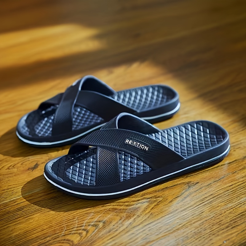 Men's Solid Colour Open Toe Cross Straps Slippers, Comfy Non Slip Casual Soft Sole Eva Slides, Men's Footwear
Men's Solid Colour Open Toe Cross Straps Slippers, Comfy Non Slip Casual Soft Sole Eva Slides, Men's Footwear