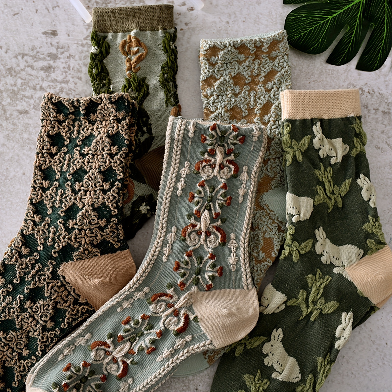 10 Pairs Of Cozy Floral Socks For Women - Soft, Warm, And Breathable Vintage Embroidered Knit Socks With Ankle Design, Casual Wear, And As Gifts -
10 Pairs Of Cozy Floral Socks For Women - Soft, Warm, And Breathable Vintage Embroidered Knit Socks With Ankle Design, Casual Wear, And As Gifts -