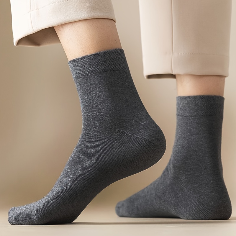 10 Pairs Of Men's Trendy Solid Crew Socks, Breathable Cotton Blend Comfy Casual Unisex Socks For Men's Outdoor Wearing
10 Pairs Of Men's Trendy Solid Crew Socks, Breathable Cotton Blend Comfy Casual Unisex Socks For Men's Outdoor Wearing