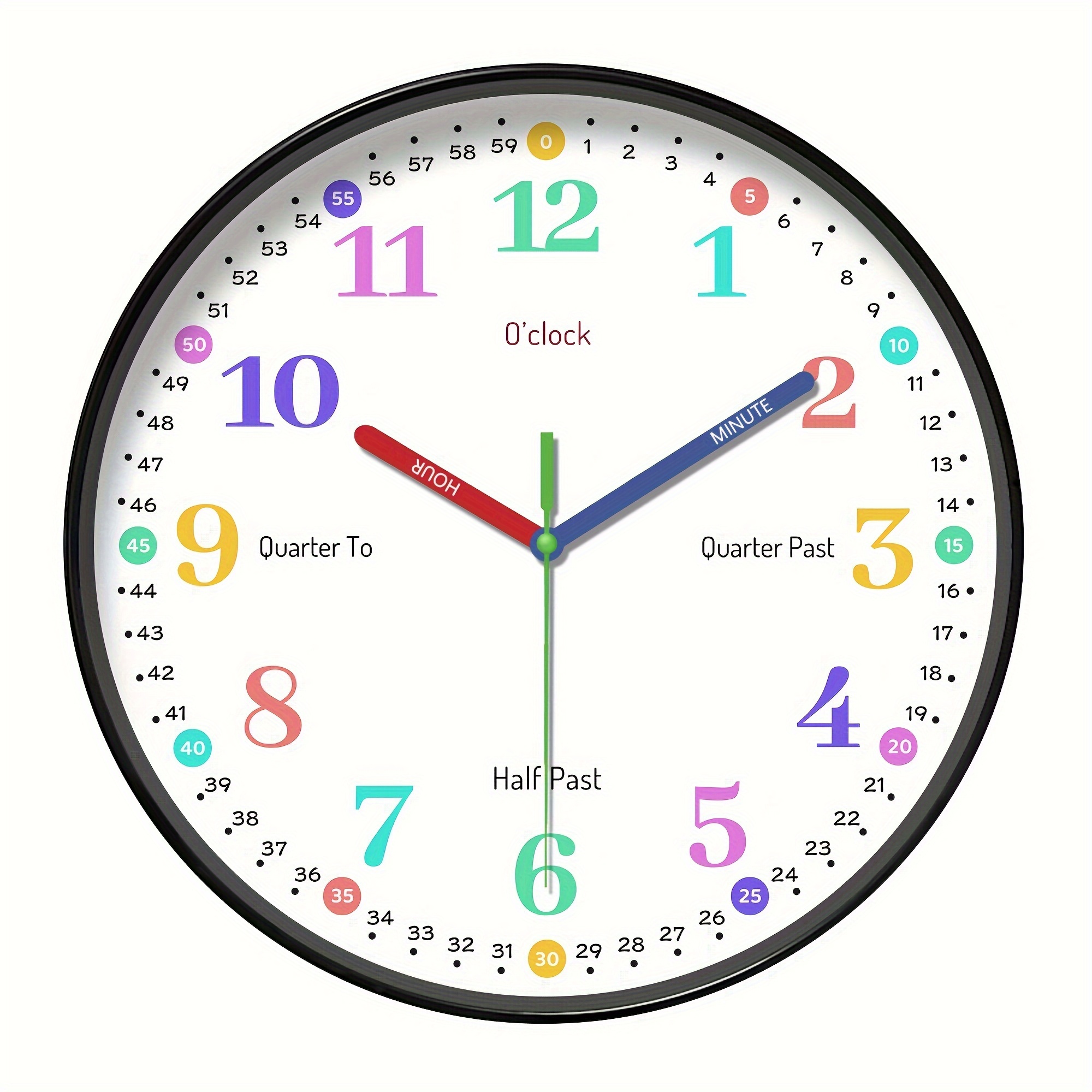 8-inch Silent Clock - , Educational Room, Bedroom, Classroom & Office Decor - Battery Operated (aa), Perfect Gift For Home & Holidays
8-inch Silent Clock - , Educational Room, Bedroom, Classroom & Office Decor - Battery Operated (aa), Perfect Gift For Home & Holidays