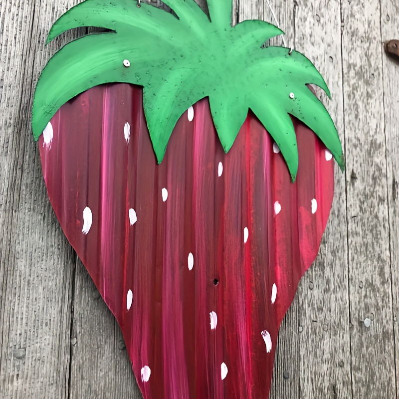 1pc Rustic Wooden Strawberry Sign, Summer Decor, 3d Wall Art, Festive Red And Green Farmhouse Style Decoration For Home & Outdoor Use
1pc Rustic Wooden Strawberry Sign, Summer Decor, 3d Wall Art, Festive Red And Green Farmhouse Style Decoration For Home & Outdoor Use