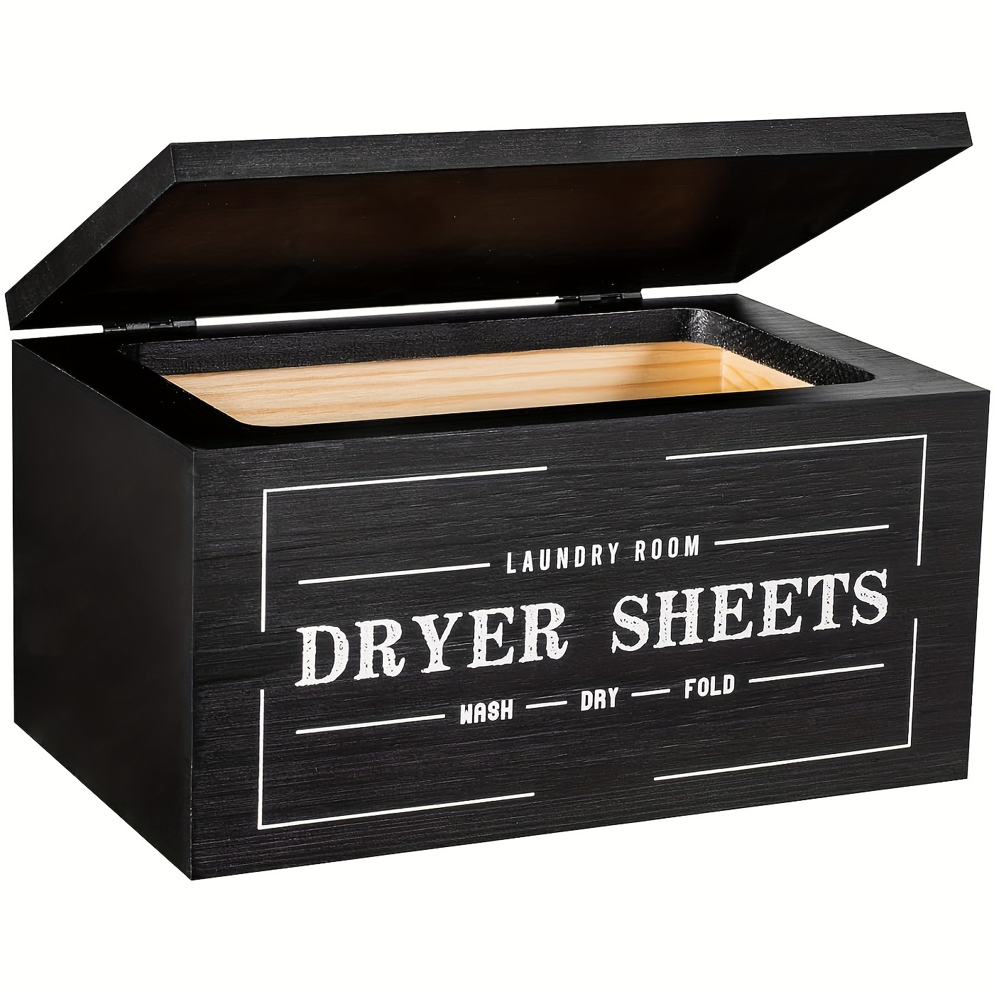 1pc Dryer Sheet Holder With Hinged Lid - Rustic Farmhouse Dryer Sheet Dispenser Container Laundry Room Decor, Fabric Softener Dispenser For Laundry Organization/storage, Non-slip Bottom
1pc Dryer Sheet Holder With Hinged Lid - Rustic Farmhouse Dryer Sheet Dispenser Container Laundry Room Decor, Fabric Softener Dispenser For Laundry Organization/storage, Non-slip Bottom