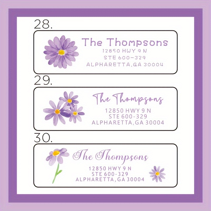 Personalized Address Labels With Purple Watercolor Daisies - Property Of, Personalized Return Labels - Rectangular Paper Labels
Personalized Address Labels With Purple Watercolor Daisies - Property Of, Personalized Return Labels - Rectangular Paper Labels