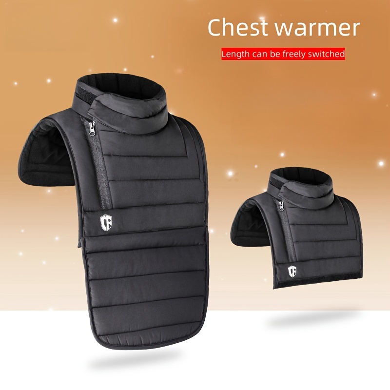 1pc Winter Motorcycle Riding Chest Warmer - Detachable High Neck Windproof Waterproof Scarf With Zipper Closure And Reflective Design
1pc Winter Motorcycle Riding Chest Warmer - Detachable High Neck Windproof Waterproof Scarf With Zipper Closure And Reflective Design
