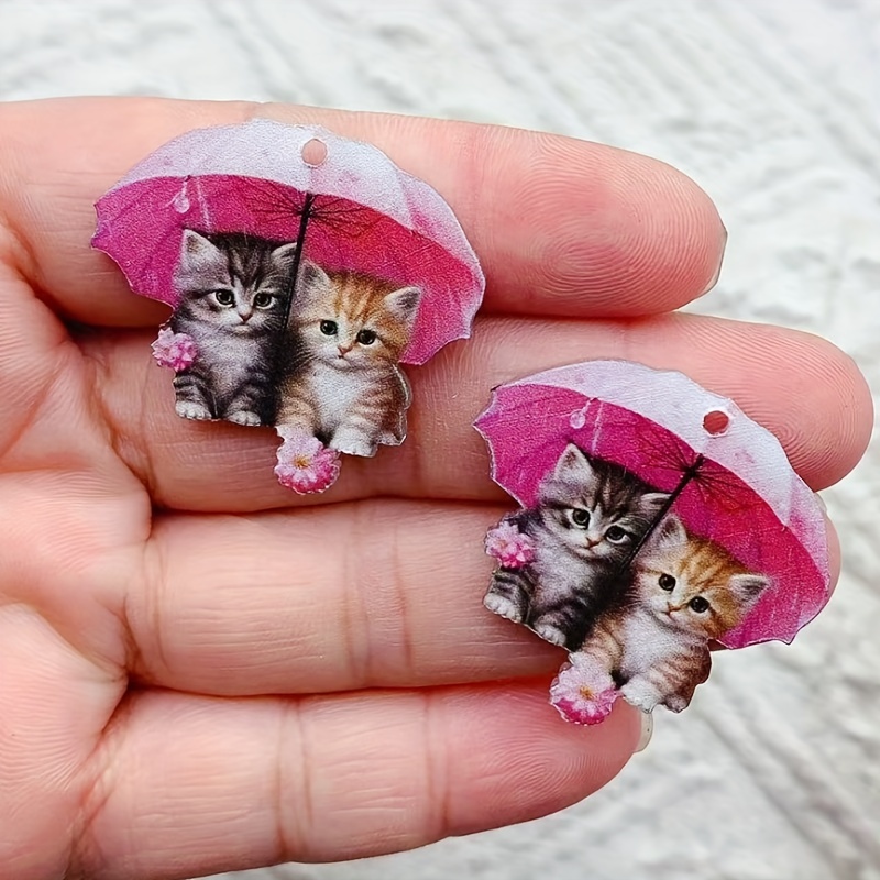 10pcs Umbrella Cat Acrylic Charms For Diy Earrings & Keychains - Ideal Party Jewelry Craft Supplies
10pcs Umbrella Cat Acrylic Charms For Diy Earrings & Keychains - Ideal Party Jewelry Craft Supplies
