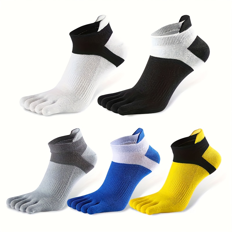 5 Pairs Men's Cotton Toe Socks, 5 Finger Ankle Socks, 100% Pure Cotton Knit Fabric, Solid Color, Non-slip, Breathable, Comfortable Fit, For Sports And Casual Wear, Hand Wash Only
5 Pairs Men's Cotton Toe Socks, 5 Finger Ankle Socks, 100% Pure Cotton Knit Fabric, Solid Color, Non-slip, Breathable, Comfortable Fit, For Sports And Casual Wear, Hand Wash Only
