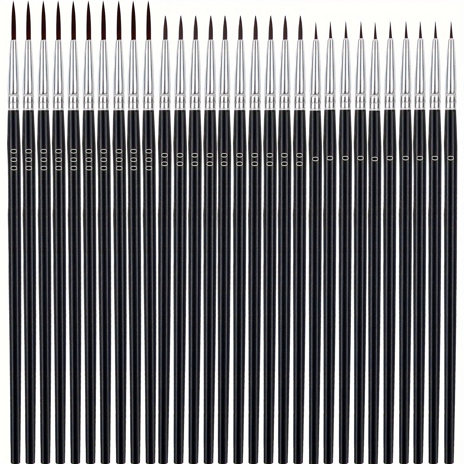 30 Pcs Brushes Set: #0, #00, #000 Brushes For Miniature Crafts - , , Oil Paints -
30 Pcs Brushes Set: #0, #00, #000 Brushes For Miniature Crafts - , , Oil Paints -