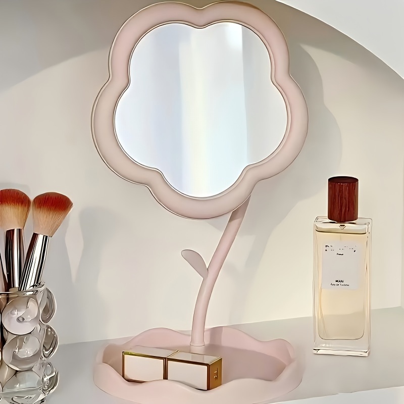 1pc Flower Shaped Makeup Mirror, Desk Vanity Mirror With Storage, Hd Makeup Mirror, Cute Sunflower Design For Room Decor, Small Mirror For Makeup
1pc Flower Shaped Makeup Mirror, Desk Vanity Mirror With Storage, Hd Makeup Mirror, Cute Sunflower Design For Room Decor, Small Mirror For Makeup