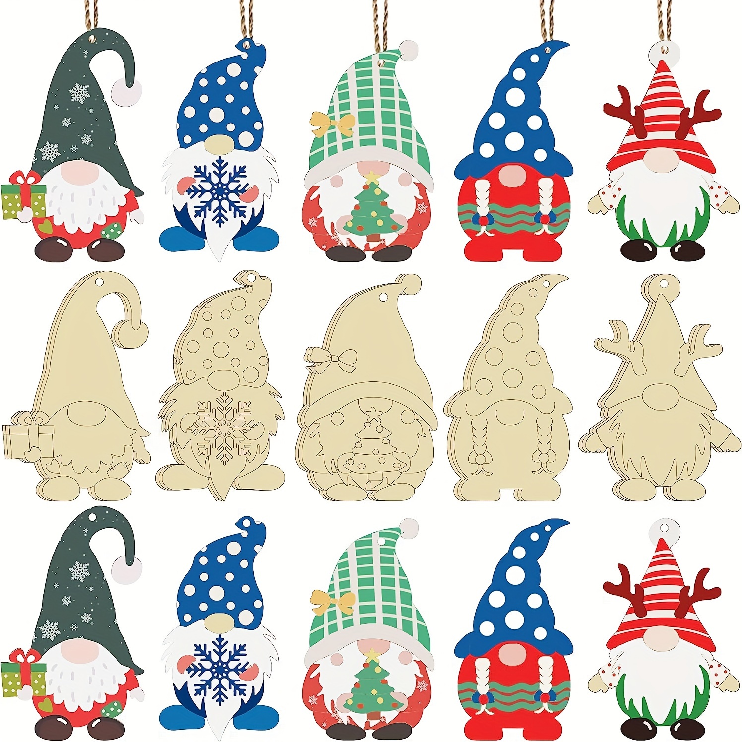 25-pack Unfinished Wood Ornaments For Christmas Diy Crafts, Santa & Christmas Tree Hanging Decorations, Wooden Art Boards For Painting & Customizing
25-pack Unfinished Wood Ornaments For Christmas Diy Crafts, Santa & Christmas Tree Hanging Decorations, Wooden Art Boards For Painting & Customizing