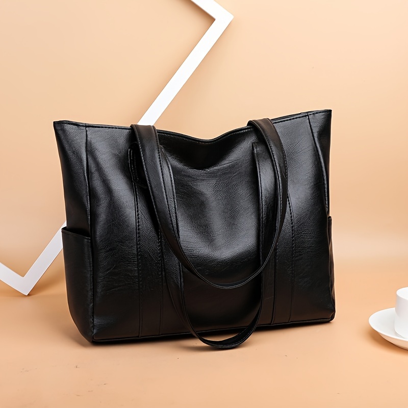 Vintage Faux Leather Tote Bag, Multi Pockets Crossbody Bag, Women's Large Handbags For Work School Travel
Vintage Faux Leather Tote Bag, Multi Pockets Crossbody Bag, Women's Large Handbags For Work School Travel