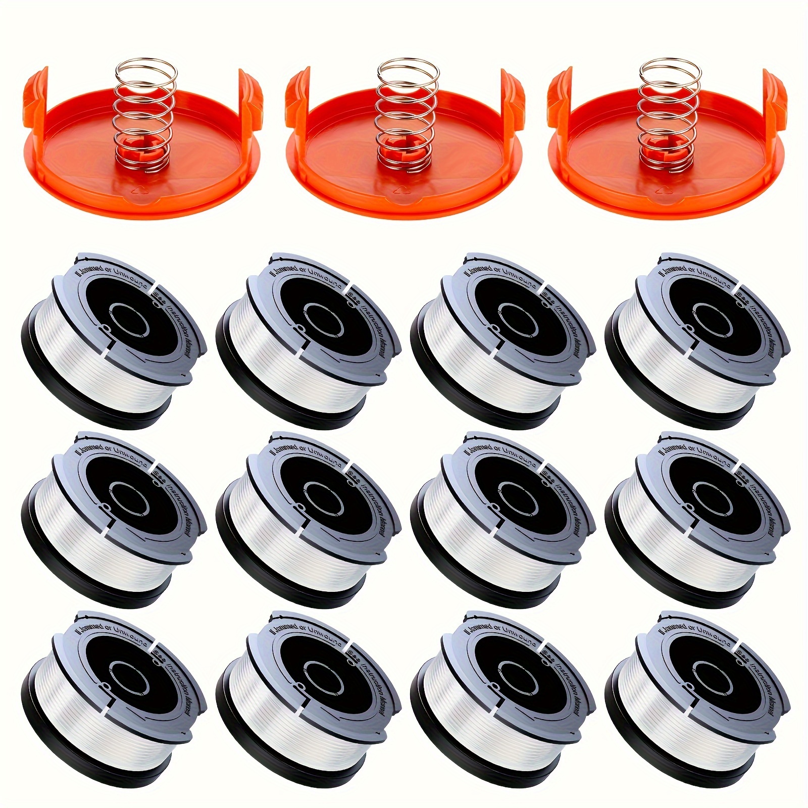 Af- Spool Compatible With , 30ft 0.065" Replacement String Trimmer Line For Black And Decker (12 Line Spools + 3 Caps+3 Springs)
Af- Spool Compatible With , 30ft 0.065" Replacement String Trimmer Line For Black And Decker (12 Line Spools + 3 Caps+3 Springs)