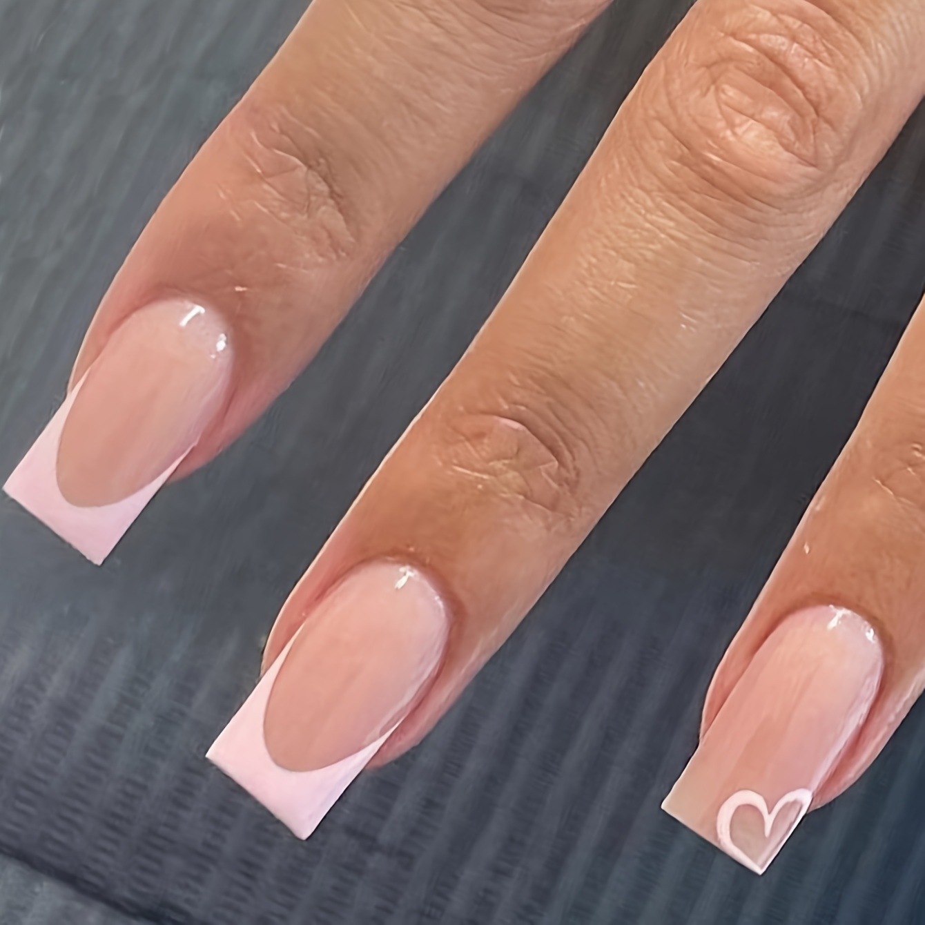 24pcs Square-shaped False Nails, Pink French Design, Pattern Pressed On The Nails, Your With Ideas 1pc Nail File And 1pc Nail Glue Sticker Kit, Suitable For Women's Nails For Holiday Parties And
24pcs Square-shaped False Nails, Pink French Design, Pattern Pressed On The Nails, Your With Ideas 1pc Nail File And 1pc Nail Glue Sticker Kit, Suitable For Women's Nails For Holiday Parties And