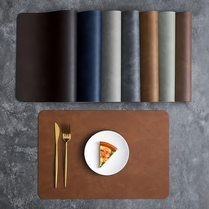 4pcs Brown Cowhide Pattern Leather Placemats - Rectangular, Heat Insulated Table Mats For Dining & Kitchen, Hand Wash Only, Polyurethane Material, Christmas Holiday Decor
4pcs Brown Cowhide Pattern Leather Placemats - Rectangular, Heat Insulated Table Mats For Dining & Kitchen, Hand Wash Only, Polyurethane Material, Christmas Holiday Decor
