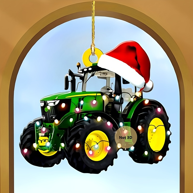 1pc Acrylic Tractor Ornament - 2d Christmas Tree Decoration, Keychain Pendant, Holiday Gift For Tractor Enthusiasts, No Electricity Needed
1pc Acrylic Tractor Ornament - 2d Christmas Tree Decoration, Keychain Pendant, Holiday Gift For Tractor Enthusiasts, No Electricity Needed