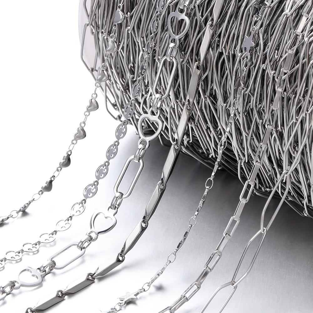 39.37 Inch Stainless Steel Chain For Bracelet Jewelry Making Diy Necklace Bracelet Craft Supplies
39.37 Inch Stainless Steel Chain For Bracelet Jewelry Making Diy Necklace Bracelet Craft Supplies